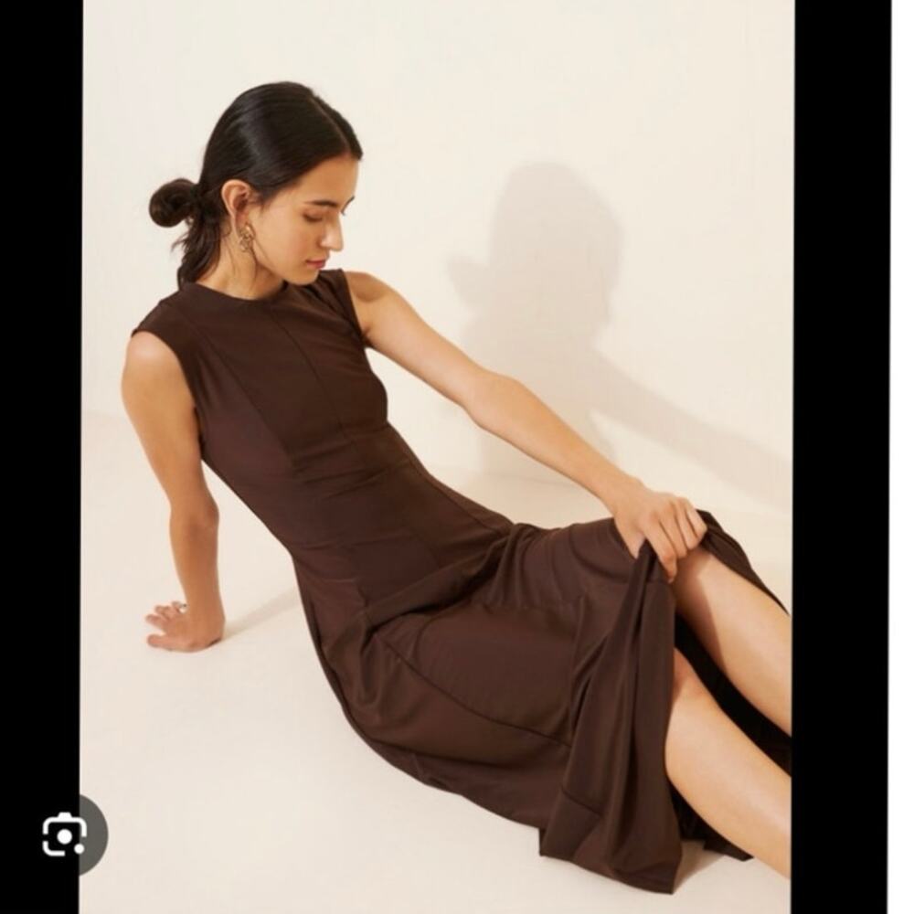 Hill House The Mila Dress Chocolate Jersey - Picture 2 of 6